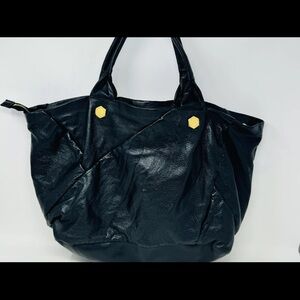 Vintage Marc Jacob’s Black Cow Leather Should Sachet Handbag mint cond 21” x 13”